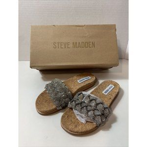 Steve Madden Woman’s Derya-R Rhinestone Sandals Size 5.5 New In Box